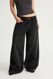 Mega Baggy Jean, BLACK/YOU RE MY BUTTERFLY - example image 2