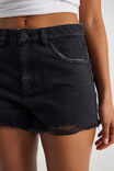 Street Cut Off Denim Short, WASHED BLACK - alternate image 4