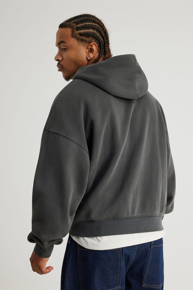 Notion Zip Thru Hoodie, NTN WASHED BLACK/METAL TONAL