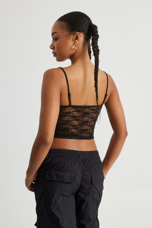 Emery Lace Cami, BLACK