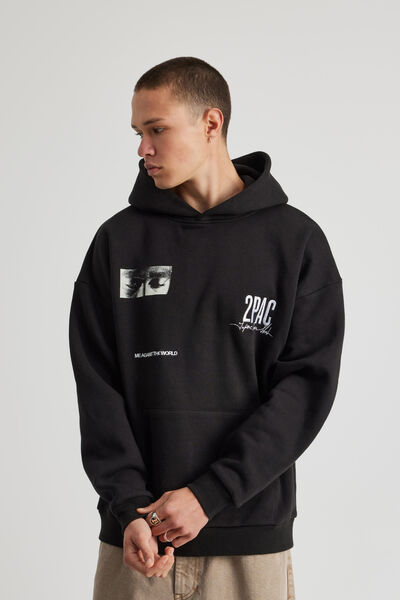 Music Merch Hoodie, LCN BRA BLACK/TUPAC MULTI IMAGE