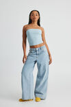 Gathered Bandeau, BLUE STRIPE - alternate image 2