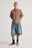 Half Half Short Sleeve Shirt, HH TERRACOTTA MICRO CHECK - alternate image 2