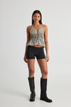 Bronte Tie Front Halter, LEOPARD - alternate image 2