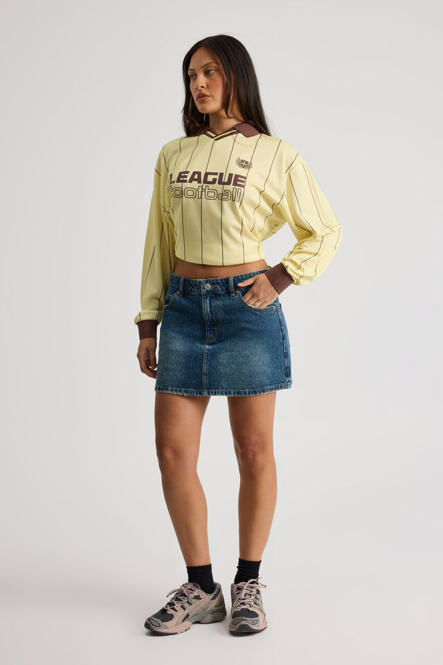 The Everyday Denim Skirt, DIRTY INDIGO