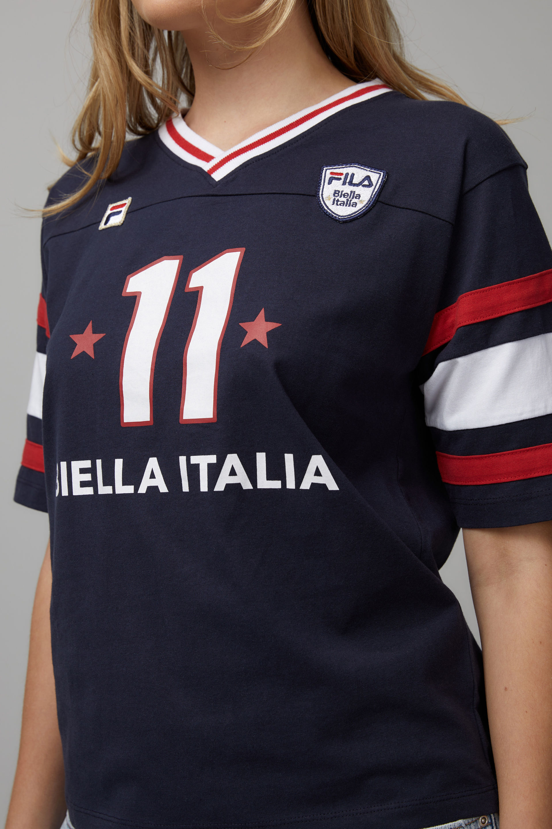 Fila Lcn Sports V Neck Jersey Tee