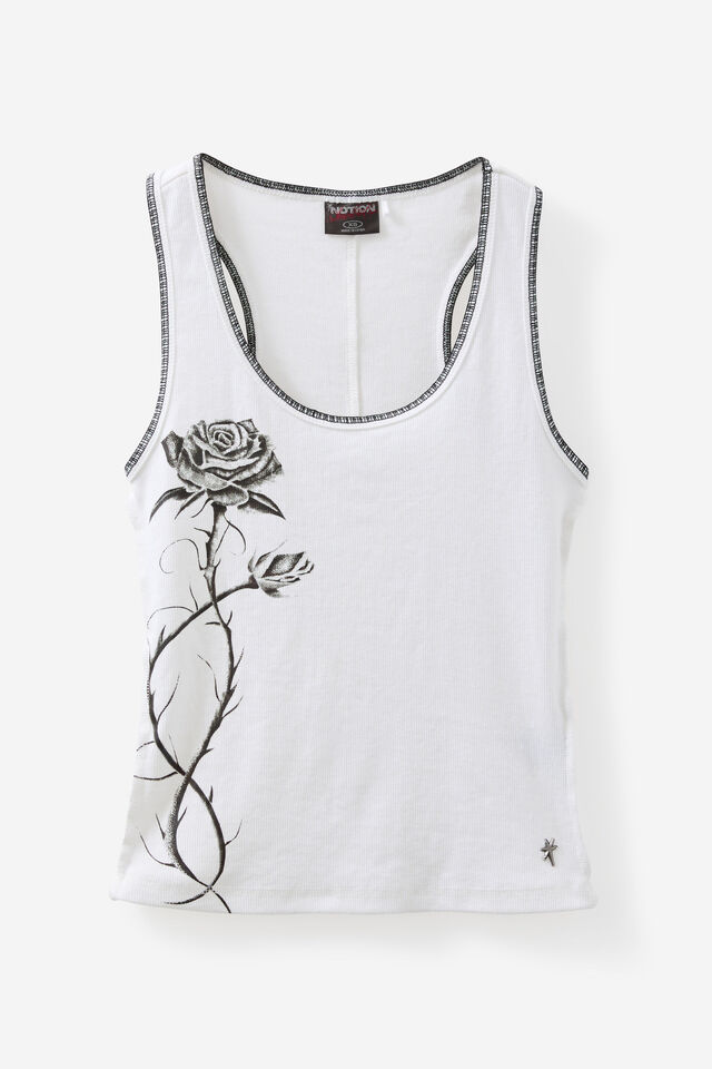 Notion X Smolbrat Graphic Tank, WHITE/SMOLBRAT ROSE