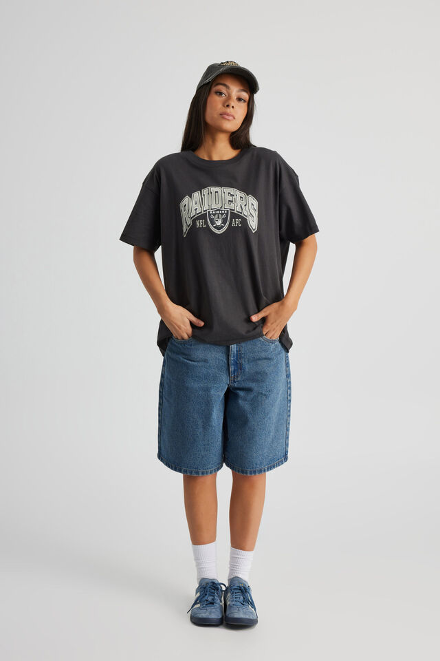 Nfl Baggy Graphic Tee, LCN NFL PHANTOM/RAIDERS