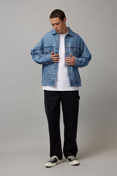 Denim Trucker Jacket, SKATE BLUE