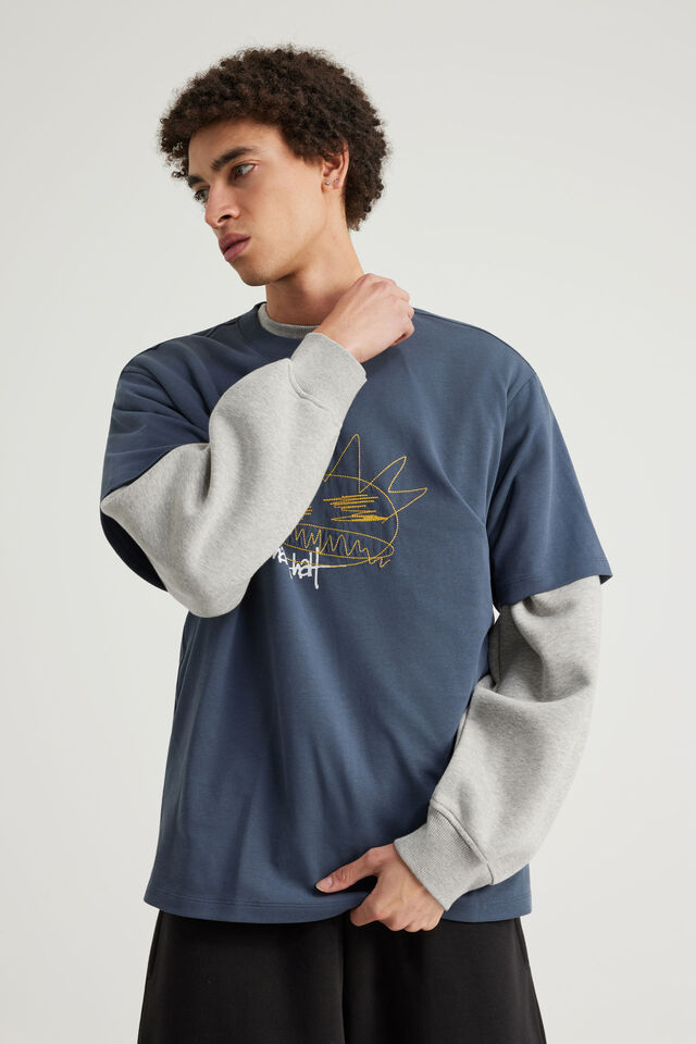 Half Half Heavyweight Core Fit Tshirt, HH ORION BLUE/SCRIBBLE