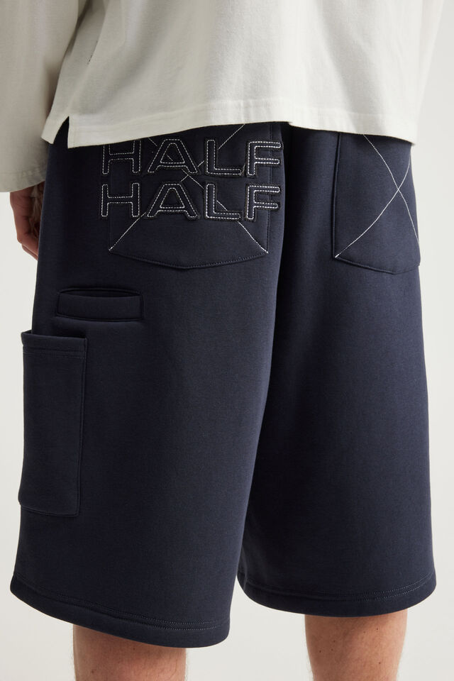 Baggy Track Short, HH NAVY BLAZER/UTILITY