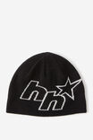 Half Half Beanie, BLACK/WHITE - alternate image 2