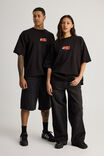 Sonic X Half Half Heavy Weight Box Fit Tshirt, LCN SEG BLACK/SONIC SPEED KNUCKLES - alternate image 2