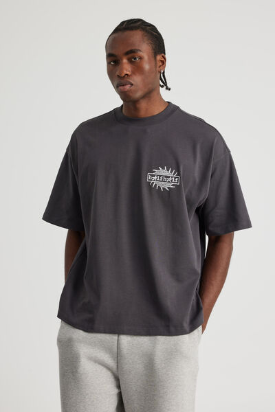 Half Half Heavyweight Box Fit Graphic Tshirt, HH SLATE/HALF HALF ICARUS