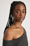 One Shoulder Graphic Tee, PHANTOM - alternate image 4