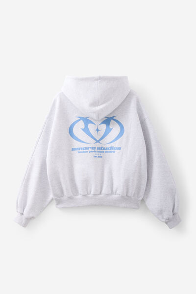 Chloe Hoodie, SILVER MARLE/AMORE