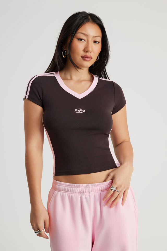 Fitted Graphic Tee, PHANTOM/PINK ICE NTN