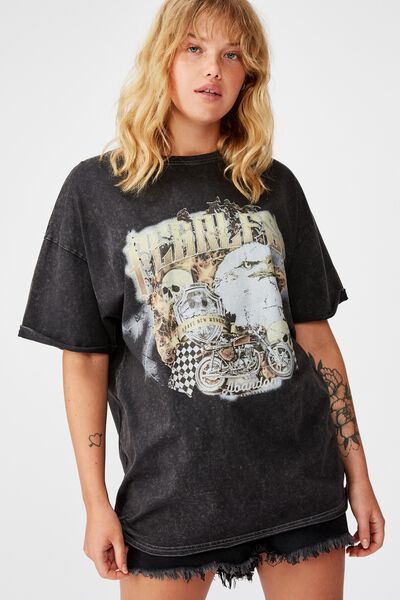 Os Graphic Tee, FEARLESS_WASHED BLACK