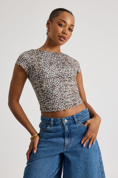 Cameron Open Back Top, LEOPARD
