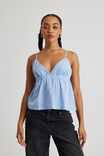 Charlotte Cross Over Cami, BLUE GINGHAM - alternate image 1