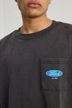 Ford Heavy Weight Box Fit Tshirt, LCN FOR WASHED BLACK/FORD PATCH - alternate image 4