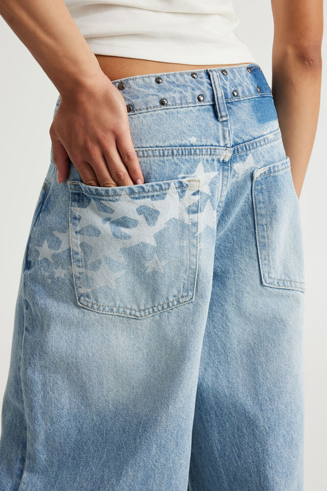 Mid Rise Baggy Jean, CYBER SKY