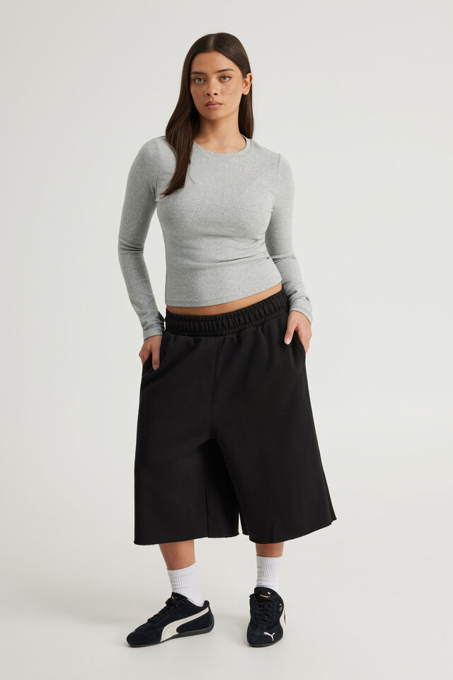 Authentics Baggy Track Short, BLACK