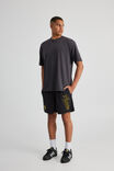 Nba Street Short, LCN NBA BLACK/LA LAKERS SIDE SCRIPT - alternate image 1