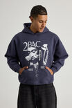 Music Merch Hoodie, LCN BRA ARCTIC NAVY/TUPAC LOFI - alternate image 3