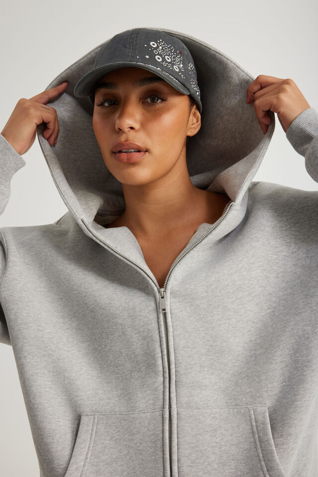 Notion Da Embellished Scatter Dad Cap, BLACK W EMBELLISHMENTS