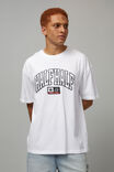 Half Half Oversized T Shirt, WHITE/HALF HALF COLLEGIATE - alternate image 1