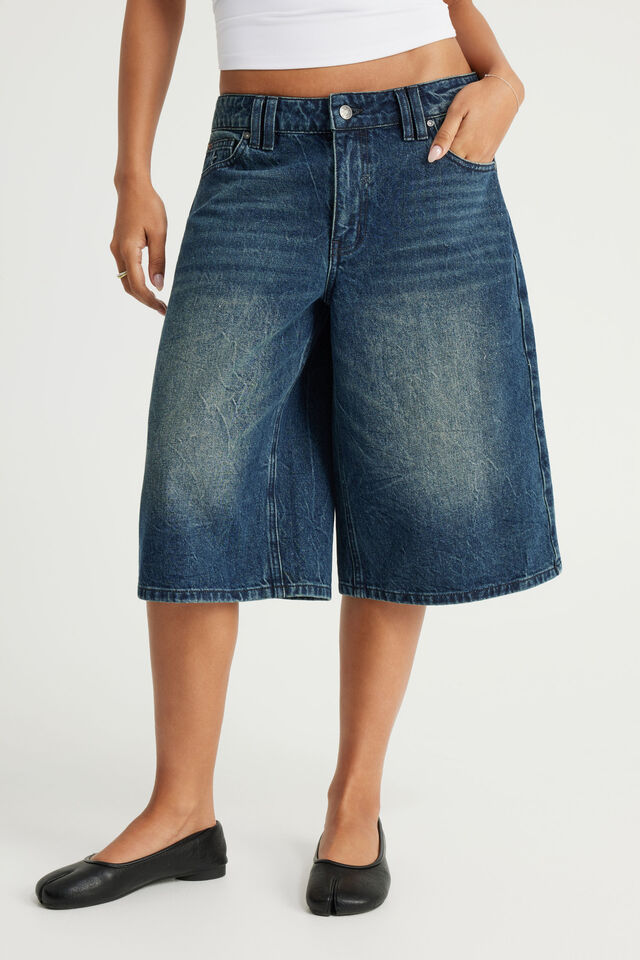 Mega Baggy Jort, LOW KEY BLUE/ANGEL GIRL