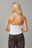 Dana Twist Front Halter Top, WHITE - alternate image 3