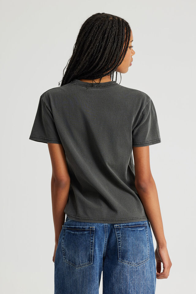 Music Merch Regular Tee, LCN BRA WASHED BLACK/OLIVIA RODRIGO LIVE