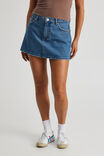 Everyday Denim Mini Skirt, MID BLUE - alternate image 2