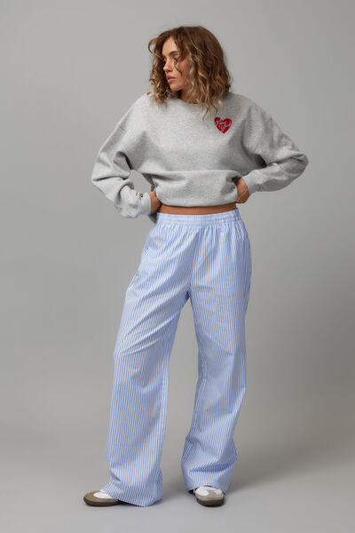 Tilly Relaxed Pant, LIGHT BLUE STRIPE