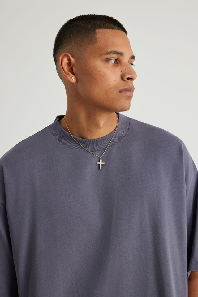 Authentics Heavy Weight Box Fit Tshirt, COLD HARBOUR