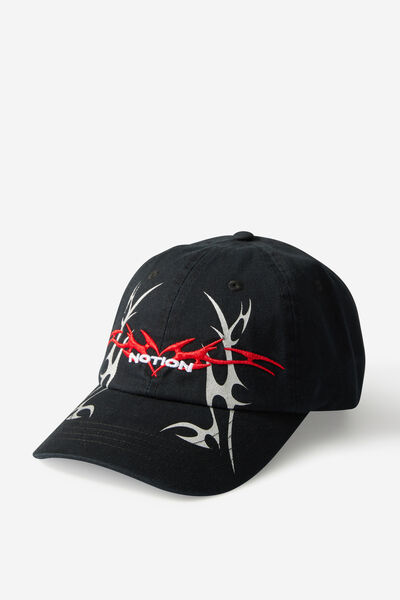 Notion Foil Heart Dad Cap, NOTION FOIL RED BLACK