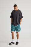 Nfl Basketball Short, LCN NFL DARK TEAL/DOLPHINS NEW SCRIPT - alternate image 1