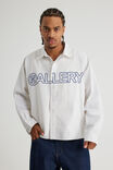 Open Gallery Boxy Cropped Long Sleeve Shirt, OG CLOUD STRIPE / CORPORATE BLUE GALLERY - alternate image 1