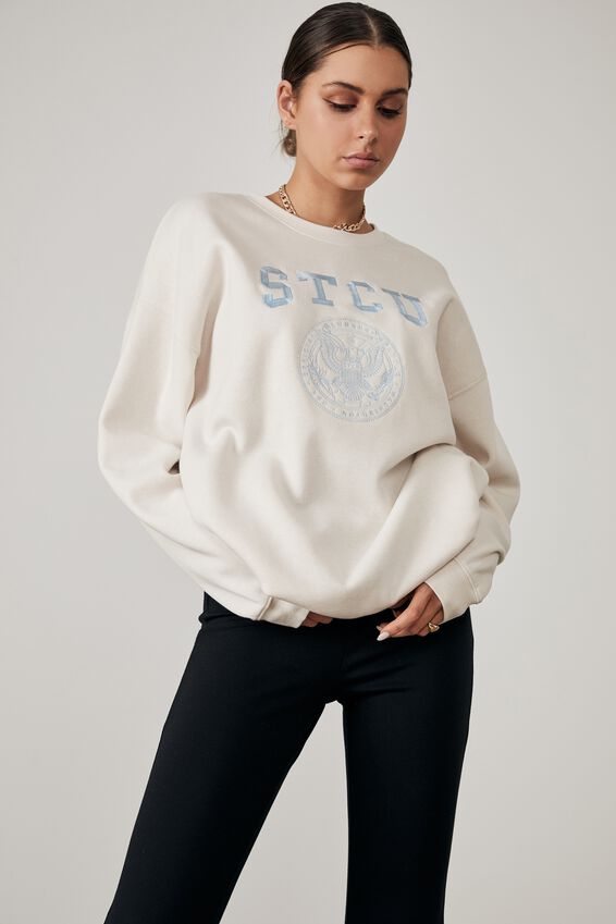 Oversized Graphic Crew, IVORY/STCU