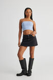 Shirred Bandeau, BLUE GINGHAM - alternate image 2