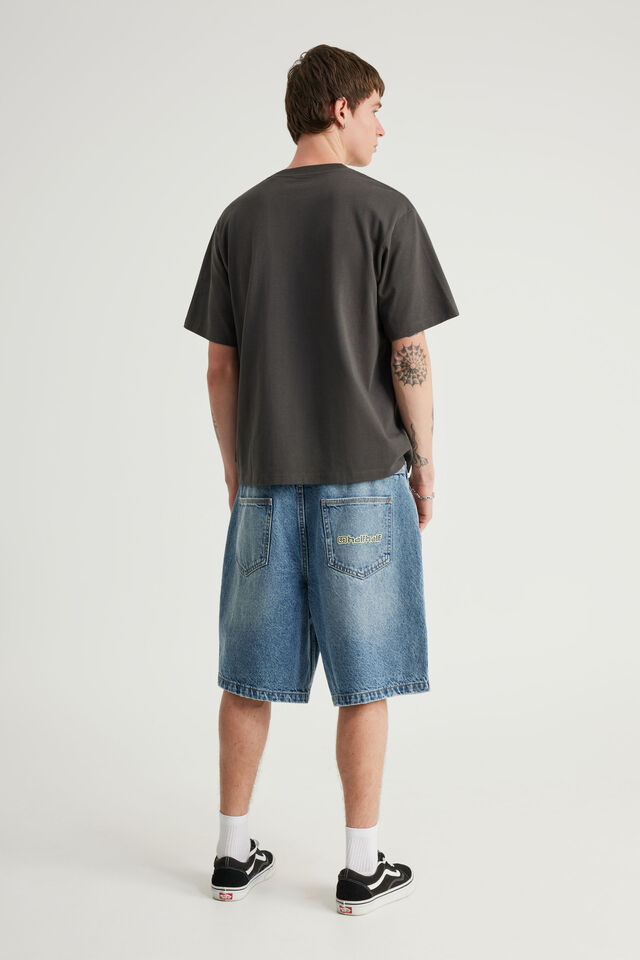 Half Half Classico Denim Short, DISTRESSED CLASSIC INDIGO