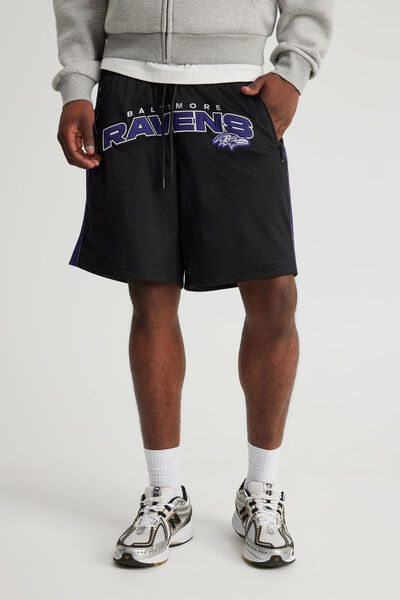 Nfl Basketball Short, LCN NFL BALTIMORE RAVENS/SPORTY SIDE PANEL