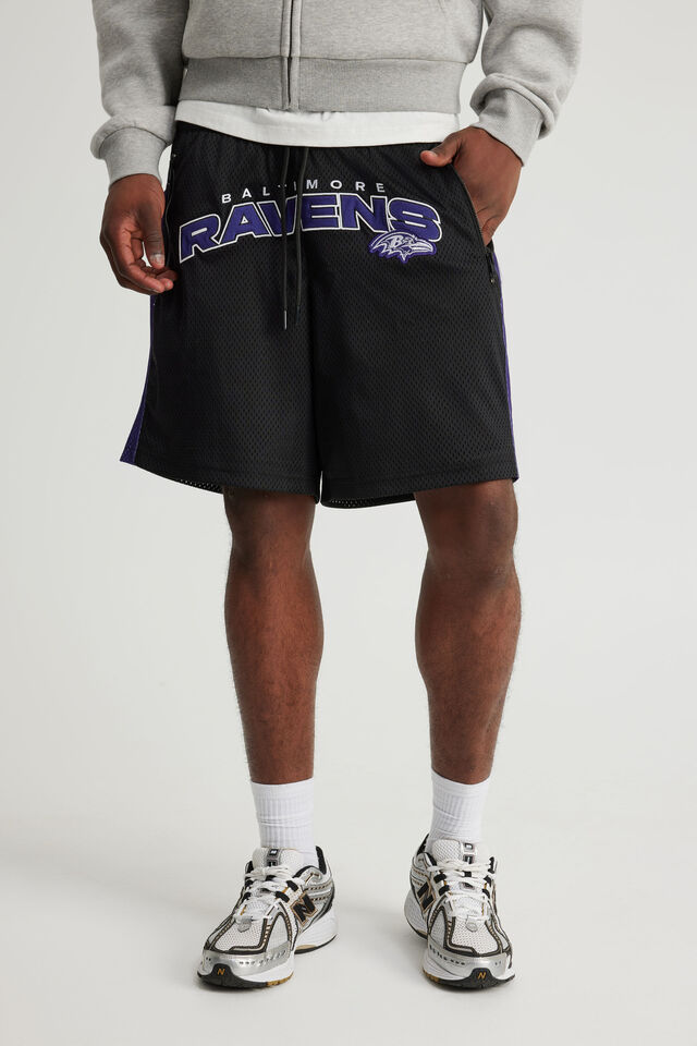 Nfl Basketball Short, LCN NFL BALTIMORE RAVENS/SPORTY SIDE PANEL