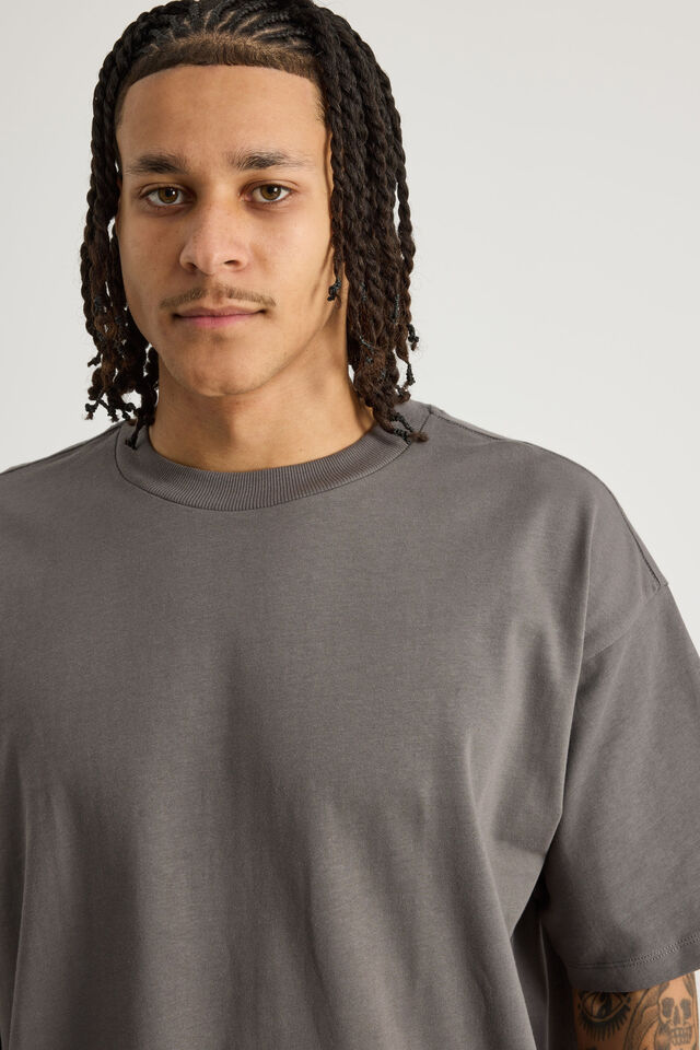 Authentics Heavy Weight Box Fit Tshirt, IRON GREY