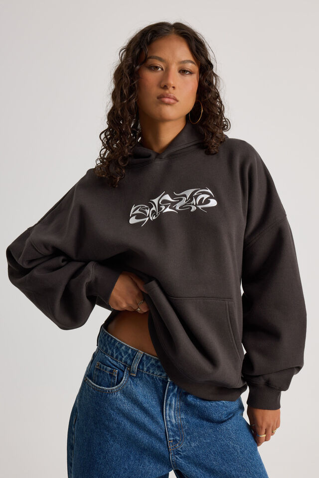 Harley Slouchy Hoodie, PHANTOM/Y2K SWIRL