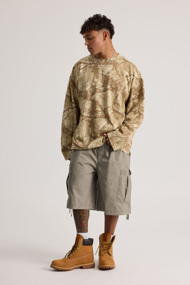 Notion Ultra Baggy Cargo Shorts, KHAKI MIST