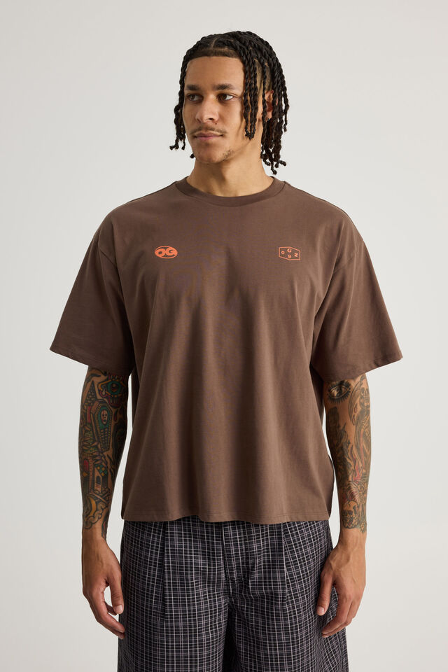 Open Gallery Box Fit Tshirt, OG MUD/LINE UP