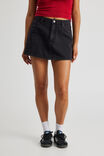 Everyday Denim Mini Skirt, WASHED BLACK - alternate image 2